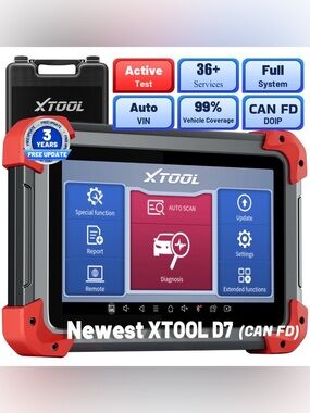 XTOOL D7 OBD2 Diagnostic Scanner Full System Diagnostic Key Program Tool